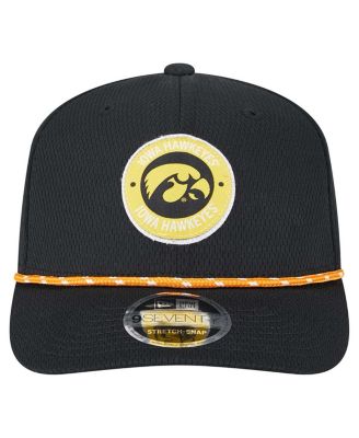 Men's Black Iowa Hawkeyes COOLERA 9SEVENTY Rope Stretch-Snap Hat