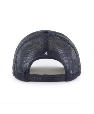 Men's Navy Atlanta Braves Garner Trucker Adjustable Hat