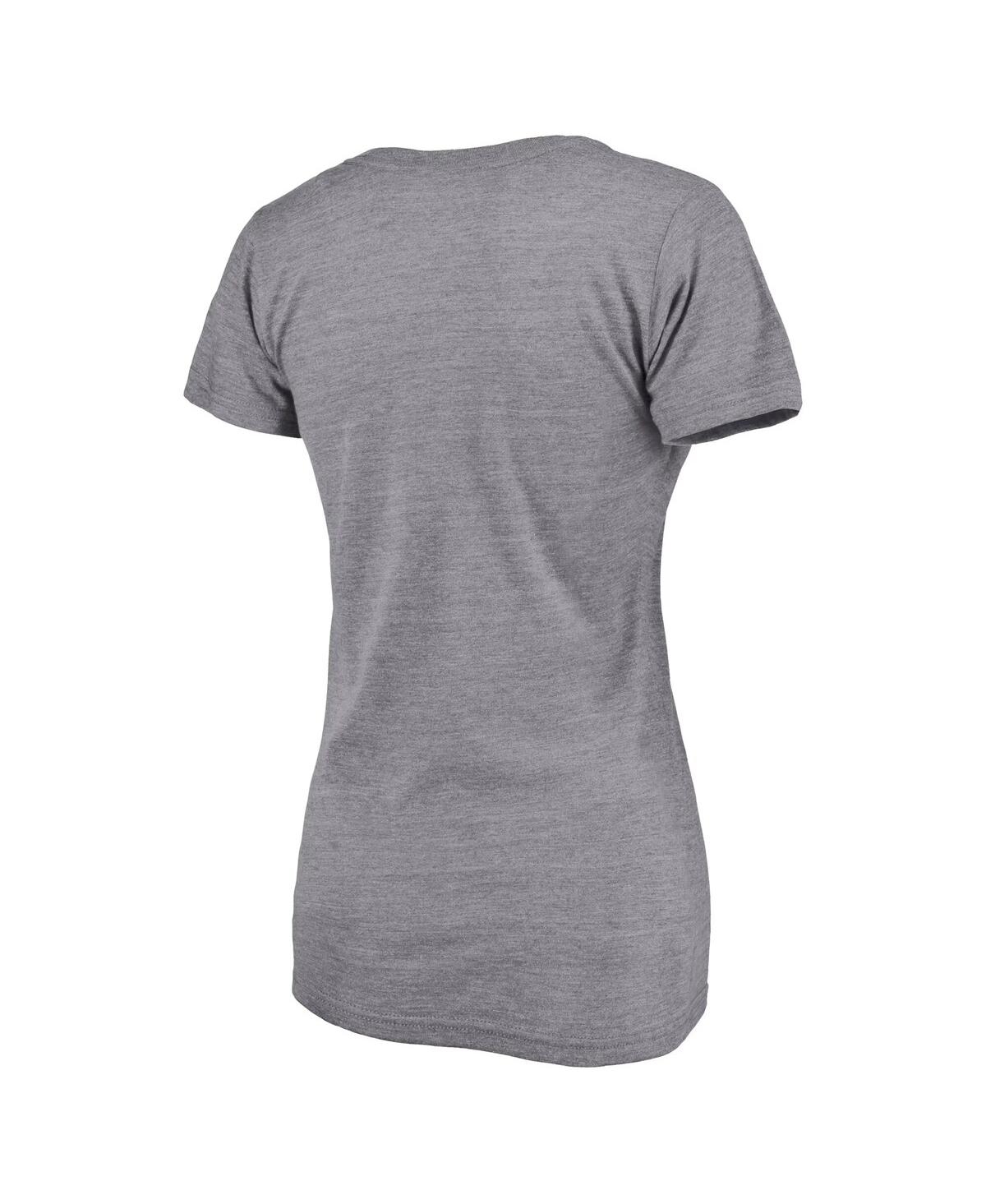 Fanatics Women's Heather Gray Kansas City Chiefs Super Bowl Lix Plus Size Our Pastime V-neck Tri-blend T-shir In Gray