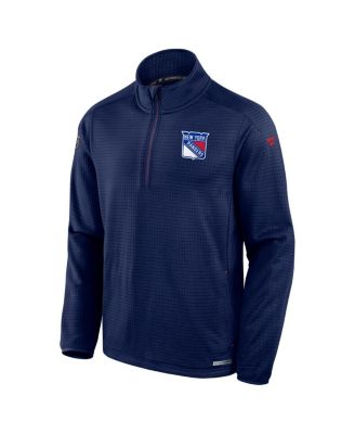 Men's Navy New York Rangers Big Tall Authentic Pro Quarter-Zip Top