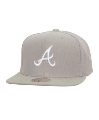 Mitchell & Ness - Men's Gray Atlanta Braves Snapback Hat