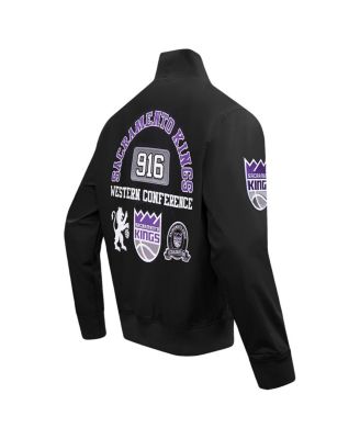 Men's Black Sacramento Kings Area Code Twill Full-Zip Jacket