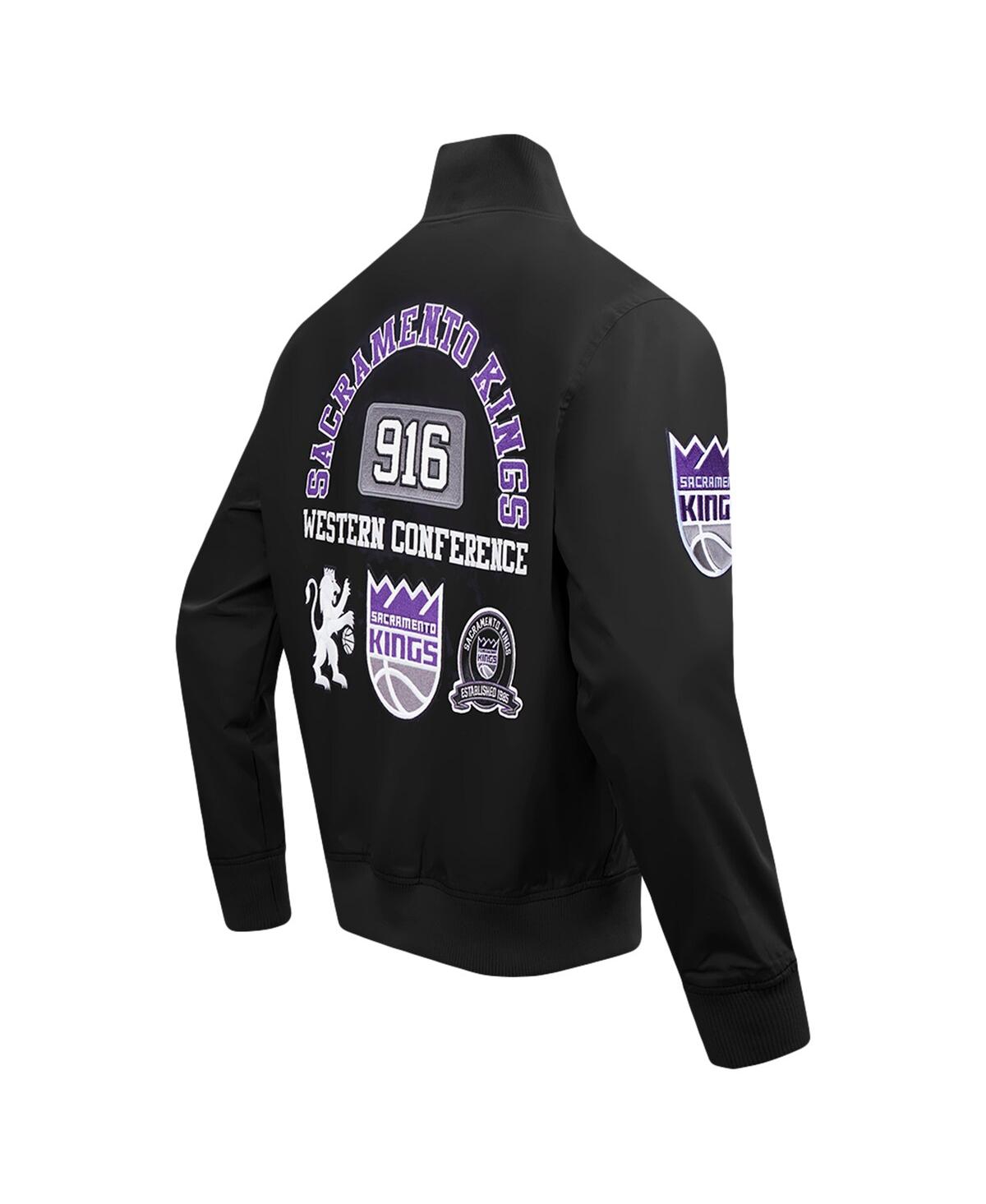Pro Standard Men's Black Sacramento Kings Area Code Twill Full-zip Jacket In Black
