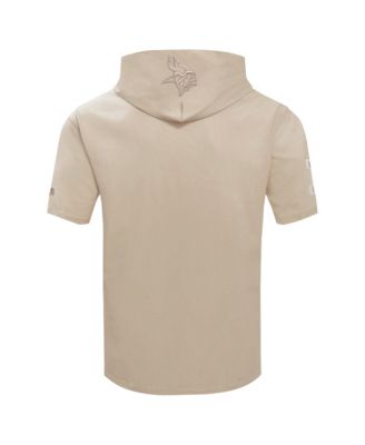 Men's Tan Minnesota Vikings Neutrals Capsule Short Sleeve Pullover Hoodie