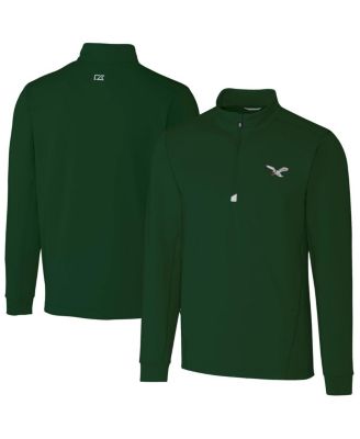 Cutter & Buck - Men's Hunter Green Philadelphia Eagles Traverse Stretch Quarter-Zip Pullover