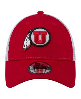 Men's Red Utah Utes Trucker 9FORTY Adjustable Hat