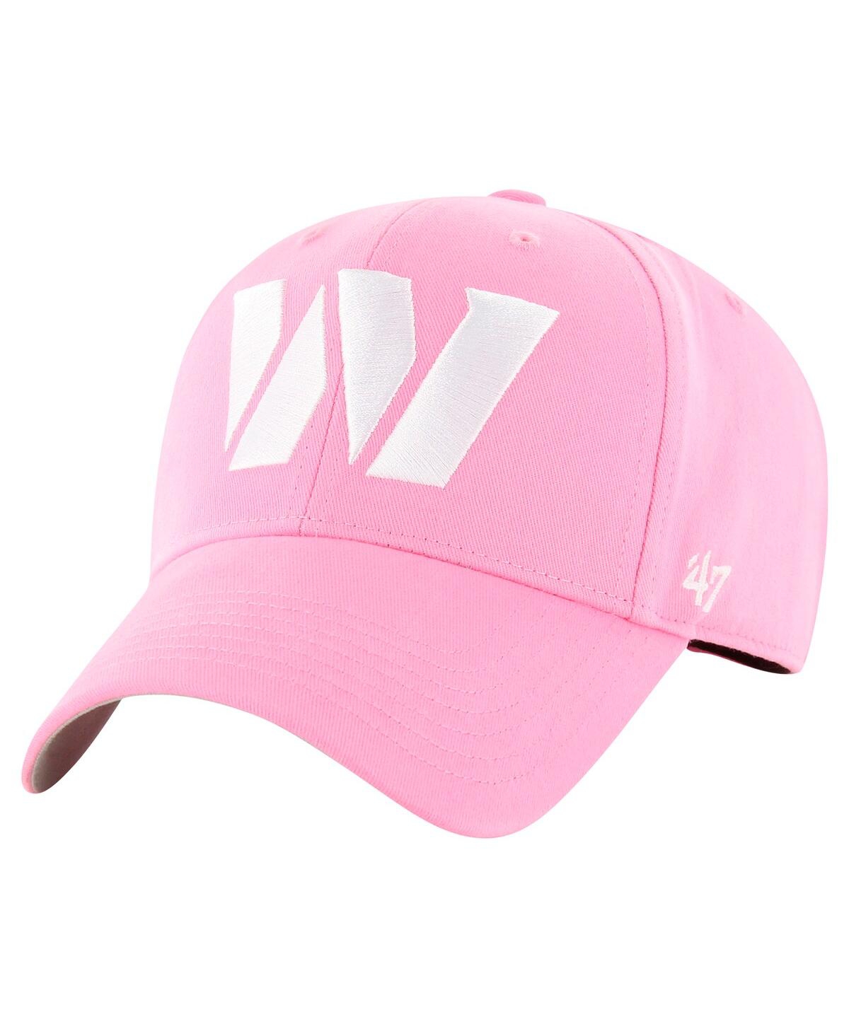 '47 Brand Big Girls Pink Washington Commanders Rose Mvp Adjustable Hat - Pink