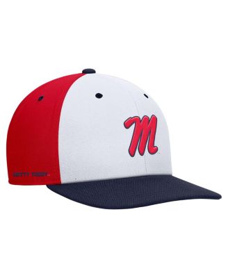 Nike - Men's White/Red Ole Miss Rebels Pro Performance Snapback Hat