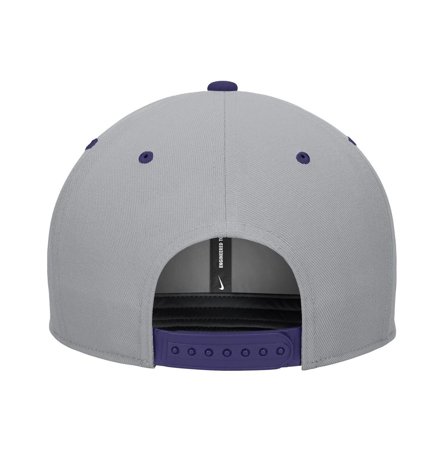 Мужская кепка Nike White/Gray Kansas State Wildcats Pro Performance Snapback Hat — фото 2