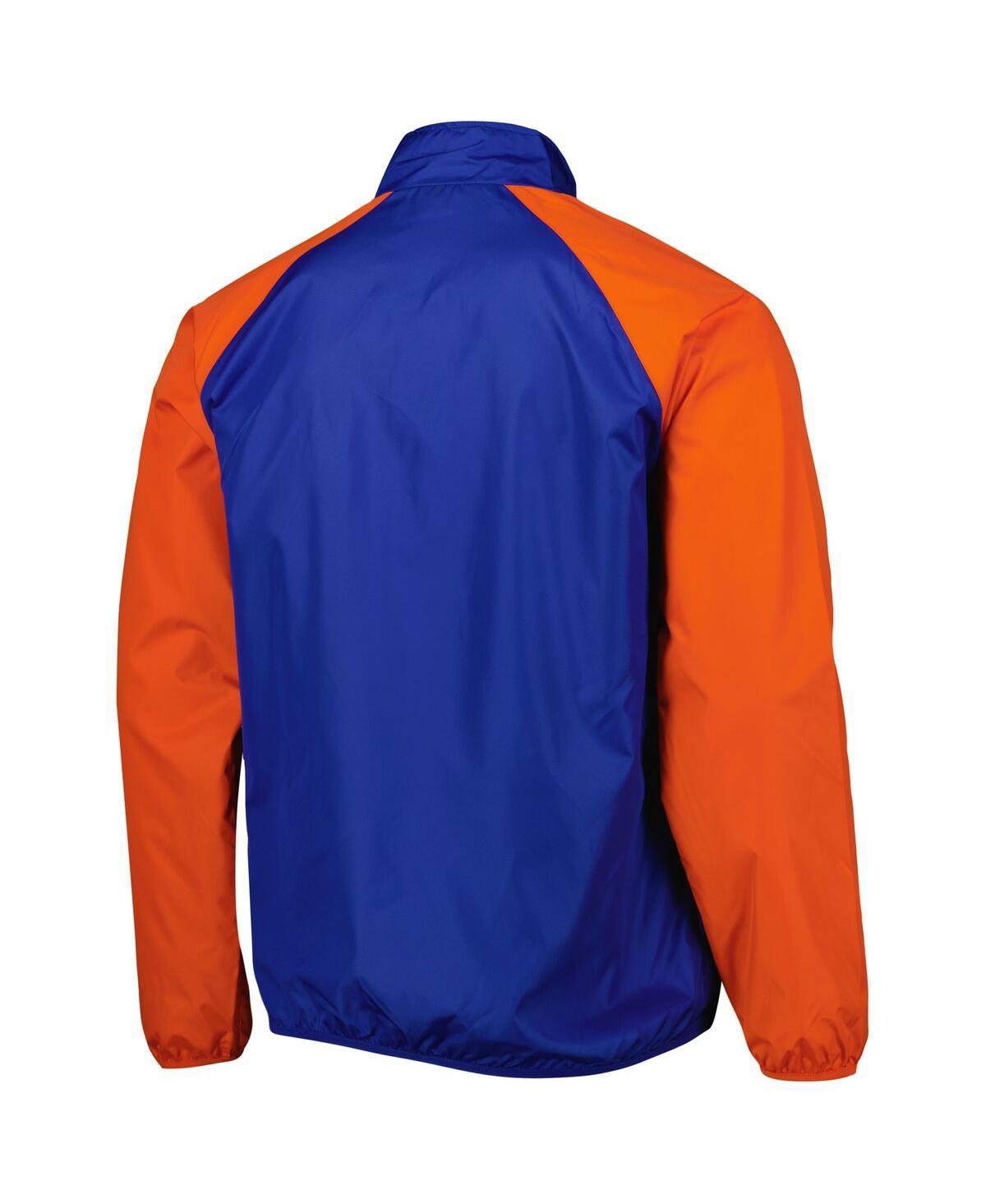 Shop G-iii Sports By Carl Banks Men's Royal/orange Florida Gators Point Guard Raglan Half-zip Jacket In Royal,orange