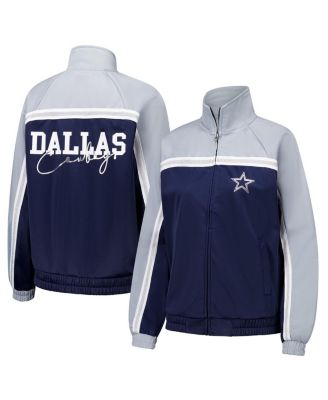 G-III 4Her by Carl Banks - Women's Navy Dallas Cowboys Post Game Full-Zip Track Jacket
