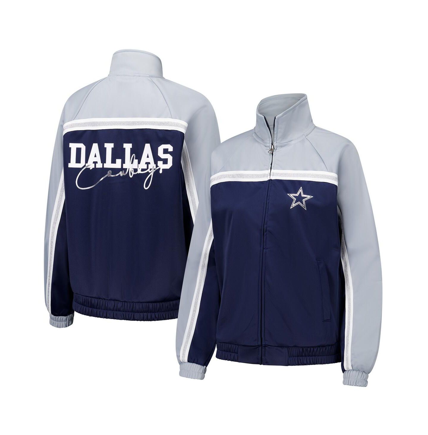 Женская куртка G-III 4Her by Carl Banks Navy Dallas Cowboys Post Game Full-Zip Track Jacket — фото 1