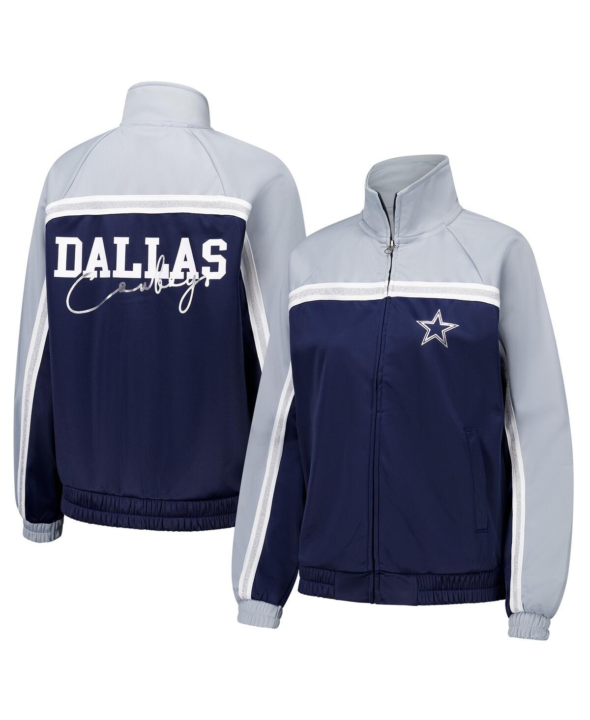 Shop G-iii 4her By Carl Banks Women's Navy Dallas Cowboys Post Game Full-zip Track Jacket
