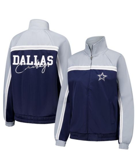 Женские куртки G-III 4Her by Carl Banks Navy Dallas Cowboys Post Game Full-Zip Track Jacket
