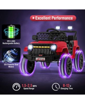 12V Kids Ride on Truck Car with Parental Remote and Music Player