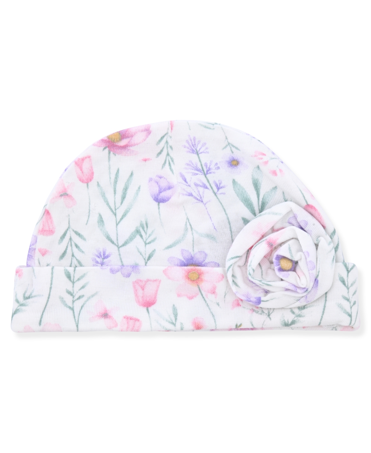 Max & Olivia Baby Girls 2-piece Print Newborn Gown With Hat Set In Multi