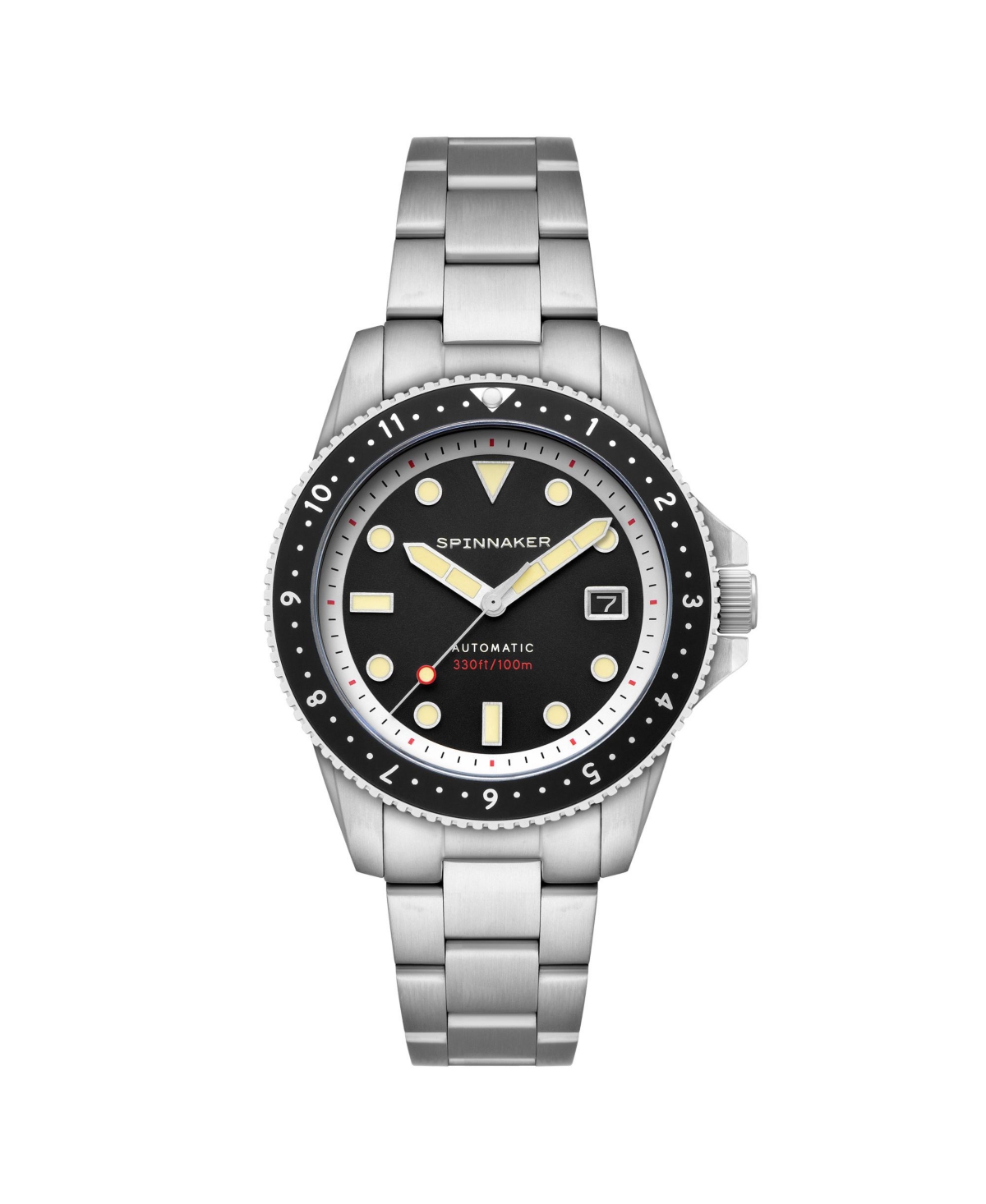 Men's Croft Pioneer Automatic Solid Stainless Steel Bracelet Watch, 42mm - Black