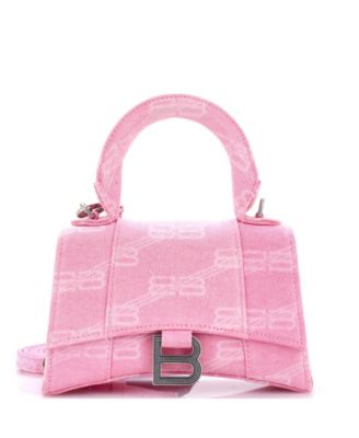 XS Hourglass Top Handle Bag BB Monogram Denim