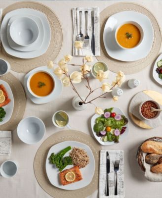 Logan Ash White 16 Pc. Dinnerware Set, Service for 4