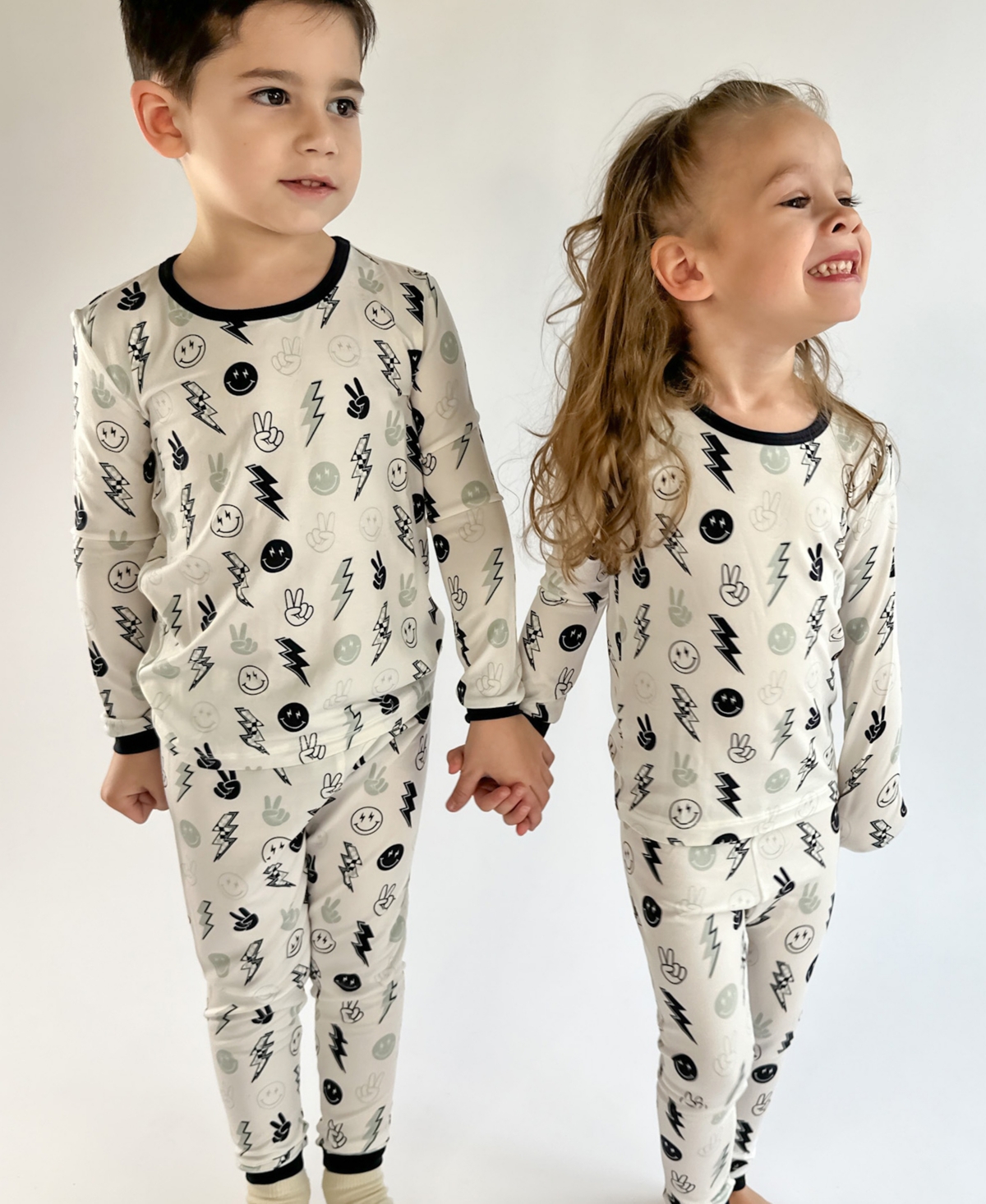 Tiny Knot Co. Baby Boys And Girls 4-piece Long Sleeve Pajama Set In Cool Kid