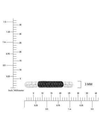 Black Spinel Pav&eacute; Textured Stack Ring (1/5 ct. t.w.) in Sterling Silver