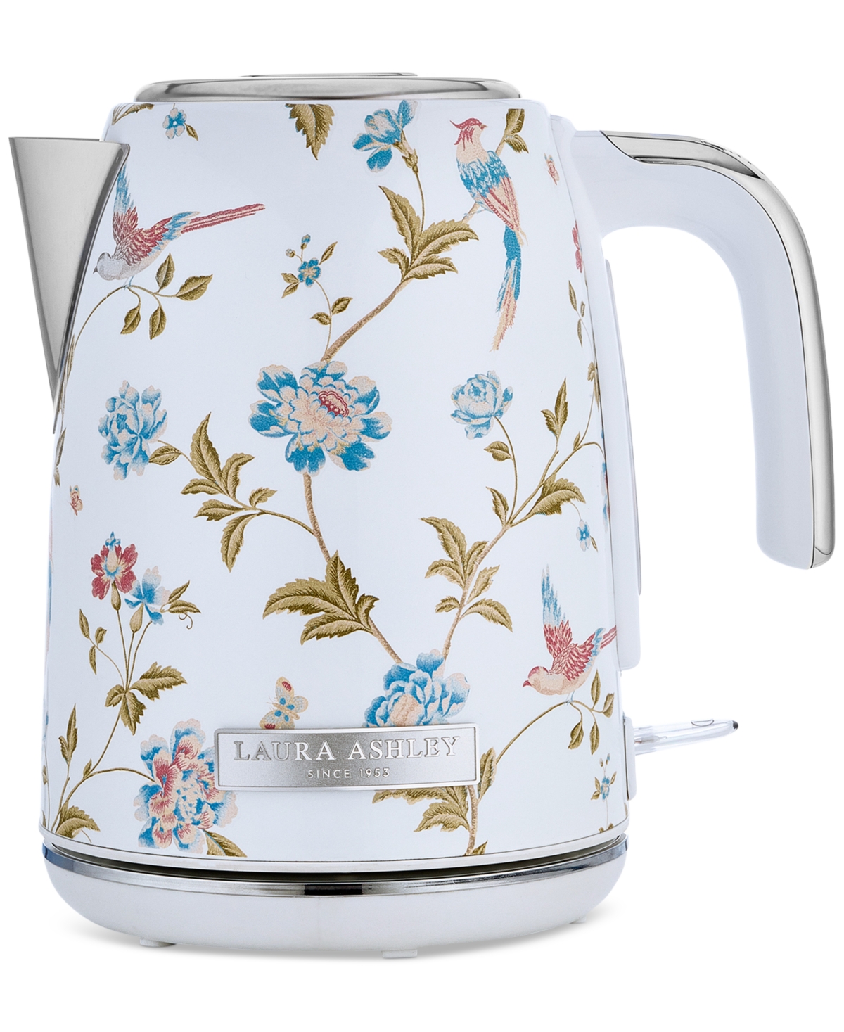 Laura Ashley Floral Print 1.7l Electric Jug Kettle In Elveden White