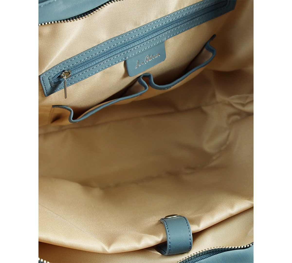 Shop Sam Edelman Ethyl Top Zip Medium East West Tote In Denim Blue