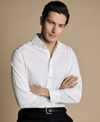 Men's Slim-Fit Twill Dress Shirt 