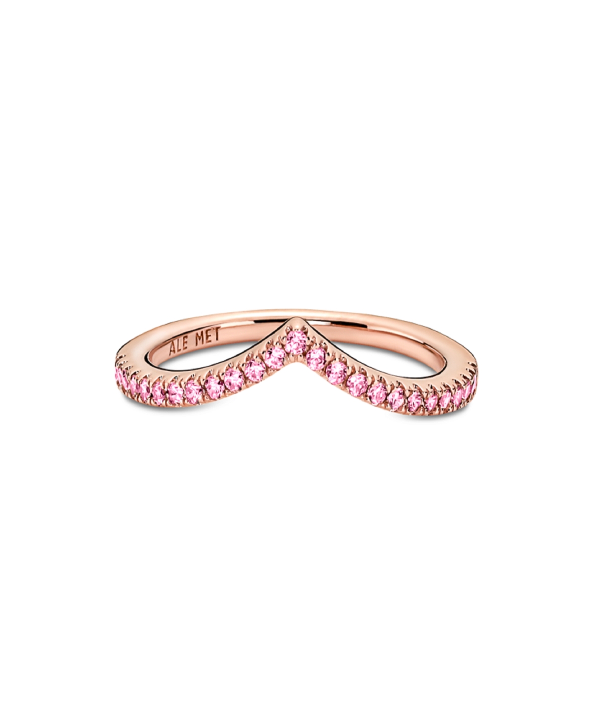 Pandora Sterling Silver Timeless Wish Sparkling Statement Ring In Rose Gold