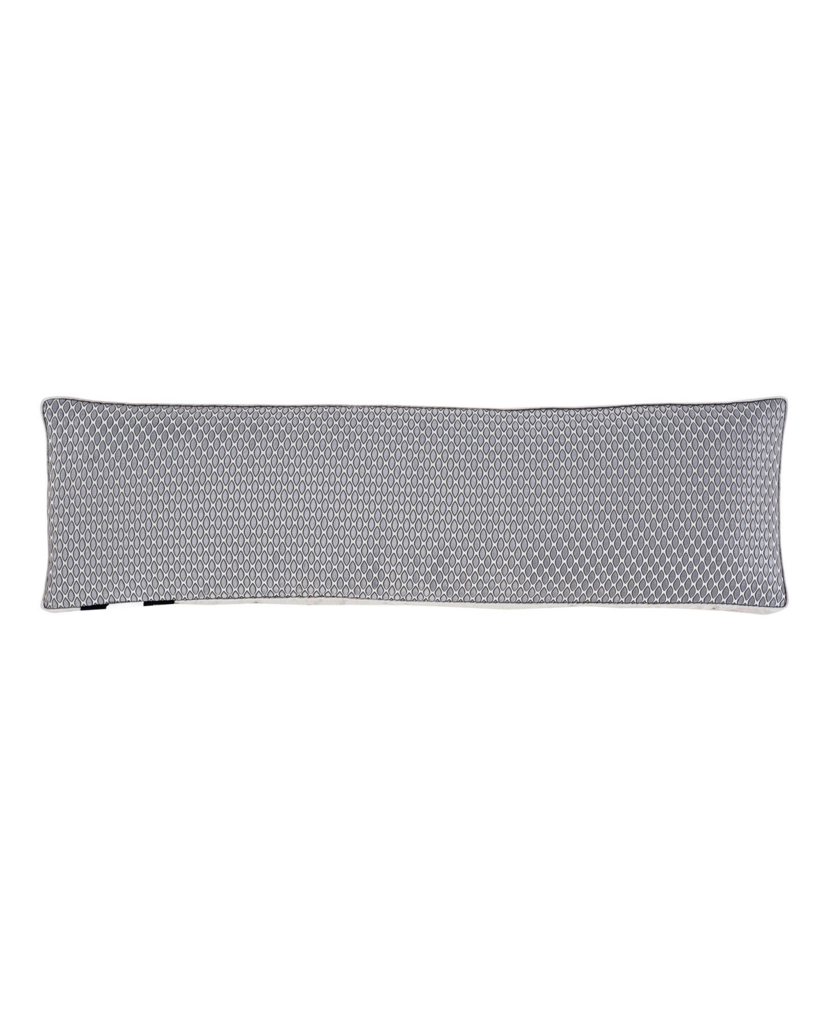 J Queen New York Bolero Bolster Decorative Pillow, 15" X 52" In Pewter