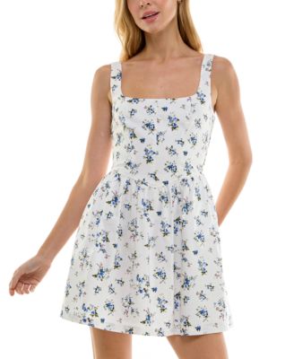 CHICLINE[チックライン] HIDE AND SQUARE NECK BELT FLARE DRESS Trixxi Juniors' Square-Neck Corset Fit & Flare Dress - Macy's