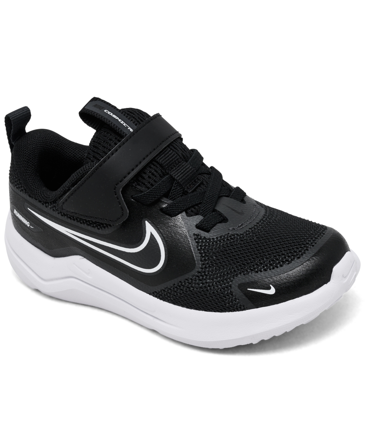 Nike Toddler Kids Cosmic Runner Fastening Strap Running Sneakers From Finish Line In Black,white