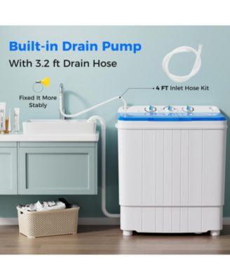 17.6 lbs Portable Washing Machine with Drain Pump