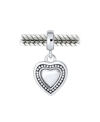  Initial Alphabet Bead Charm Heart Sterling Silver for European Bracelet