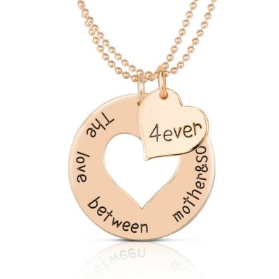 14K Gold Plated Double Heart Pendant Necklace