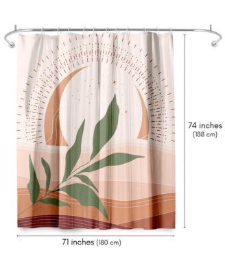 Boho Desert Water-Resistant Bath Curtain, 71x74