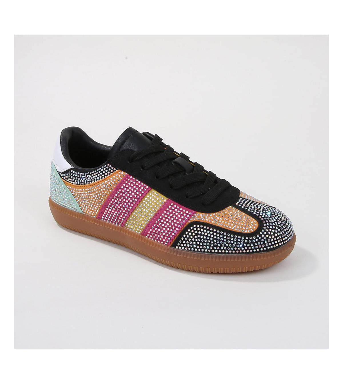 Lennon Rhinestone Sneaker - Purple/multi