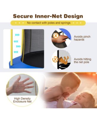 Outdoor Unique Flower Shape Trampoline with Enclosure Net