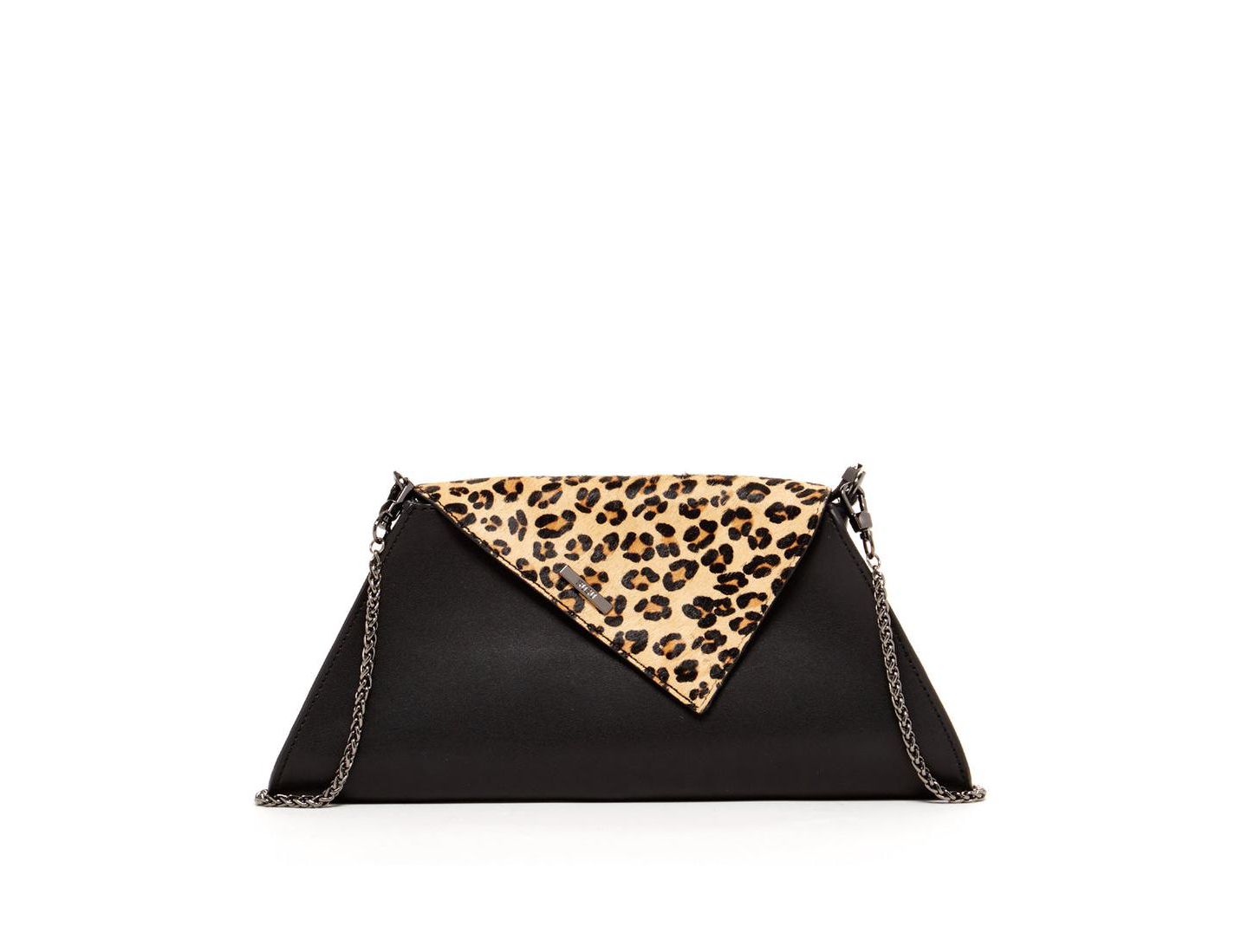 Женский клатч SUSU Black Leather Clutch Bag Leopard Unique Evening Purse Handbag, цвет: Чёрный леопардовый — фото 1