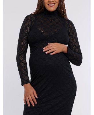 Maternity Long Sleeve Bodycon Mesh Top - Motherhood