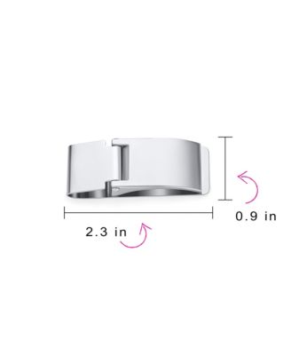Large Wide Strong Hinged Style Money Clip Card Holder Stainless Steel