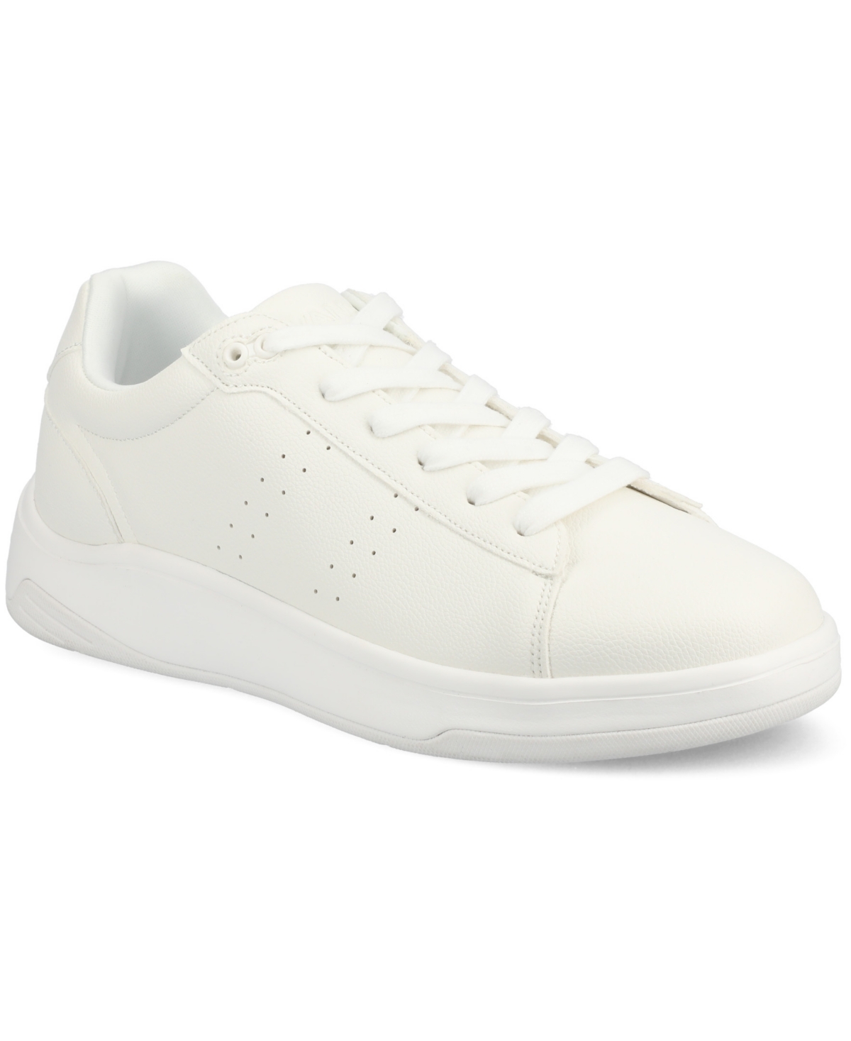 Vance Co. Men's Colt Comfort Low Top Flexible Court Sneaker In White
