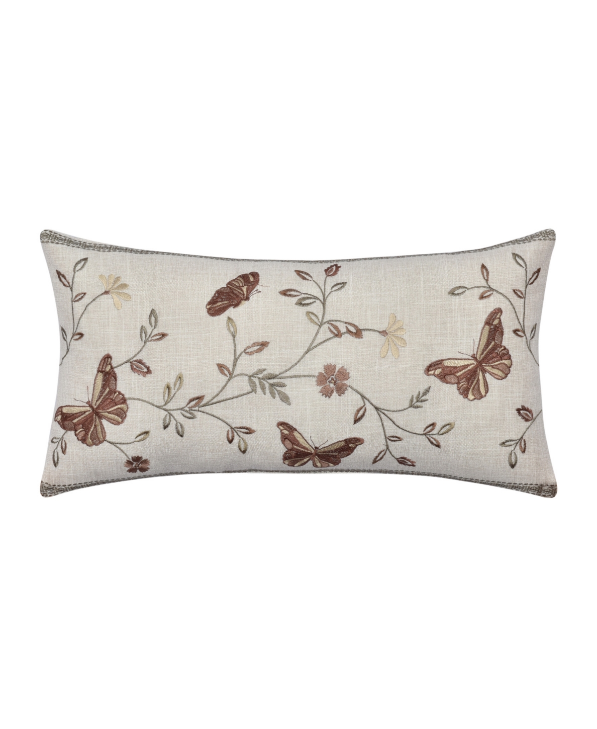 J Queen New York Santa Rosa Boudoir Decorative Pillow, 11" X 21" In Linen