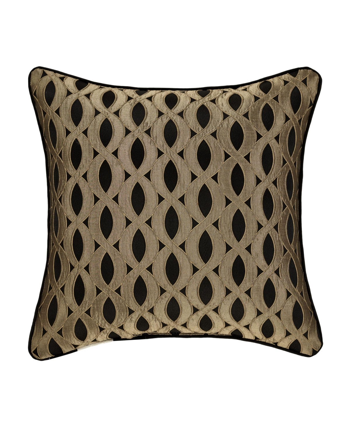 J Queen New York La Boheme Decorative Pillow, 20" X 20" In Onyx