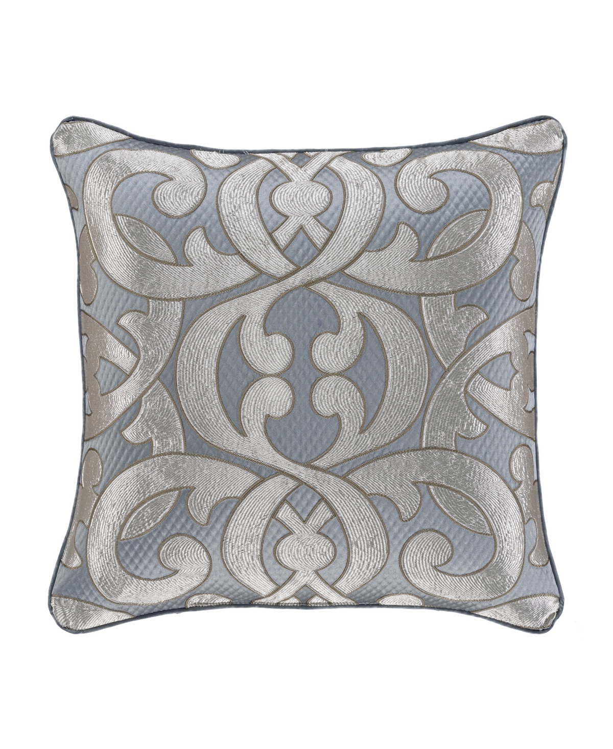 J Queen New York Barocco Decorative Pillow, 20" X 20" In Sterling