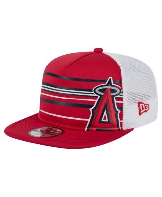 New Era - Men's Red Los Angeles Angels 9FIFTY A-Frame Trucker Snapback Hat