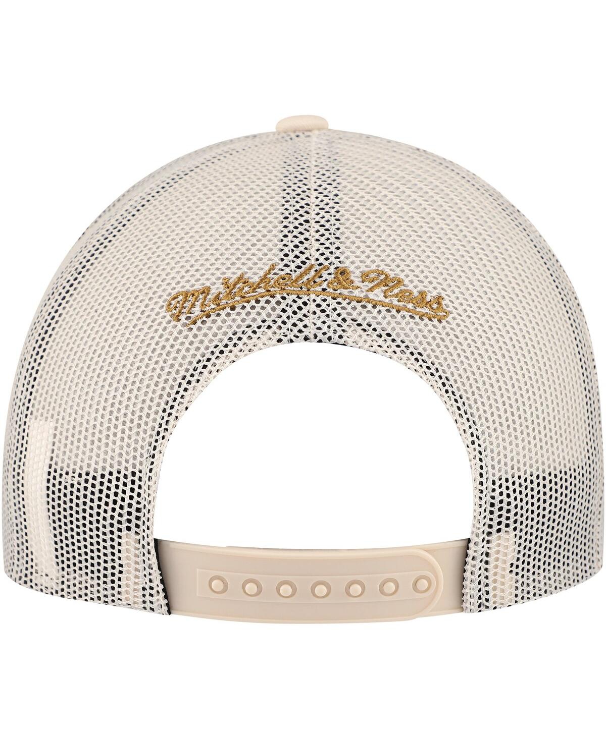 Mitchell & Ness Men's Cream Vegas Golden Knights Foam Front Trucker Adjustable Hat In Cream