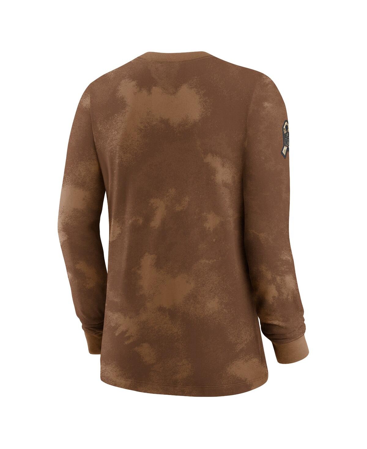 Nike Brown Carolina Panthers 2023 Salute To Service Long Sleeve T-shirt In Brown
