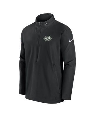 Men's Black New York Jets Sideline Coach Half-Zip Jacket