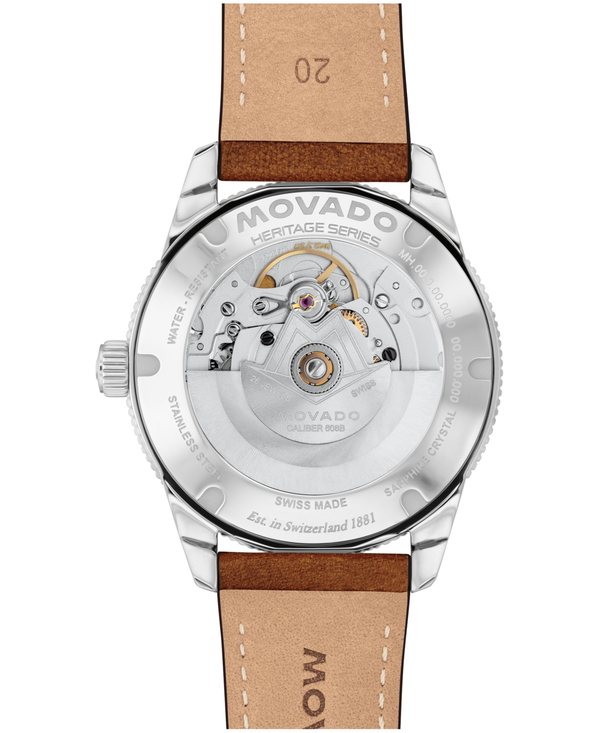 Men's Calendoplan S Swiss Automatic Cognac Leather Watch, 40mm - Brown